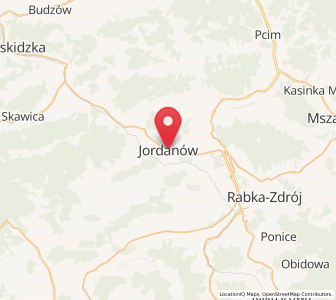 Mapa: Jordanów, województwo małopolskie