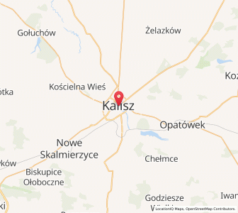 Mapa: Kalisz, Województwo wielkopolskie