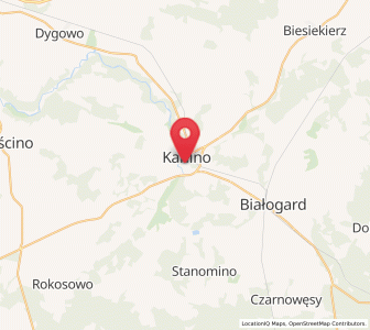 Mapa: Karlino, województwo zachodniopomorskie
