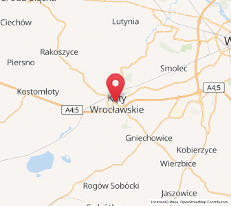 Mapa: Kąty Wrocławskie, województwo dolnośląskie