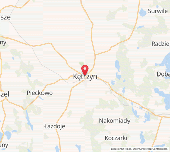 Mapa: Kętrzyn, Województwo warmińsko-mazurskie