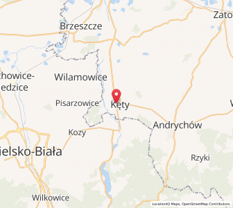 Mapa: Kęty, Województwo małopolskie