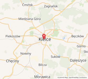 Mapa: Kielce, Województwo świętokrzyskie