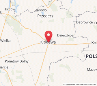Mapa: Kłodawa, województwo wielkopolskie