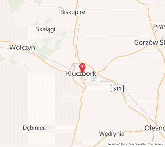 Mapa: Kluczbork, Województwo opolskie