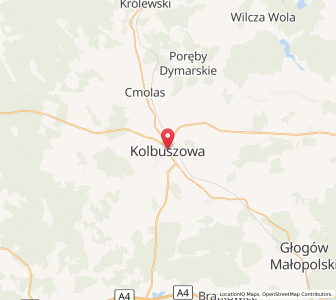 Mapa: Kolbuszowa, województwo podkarpackie