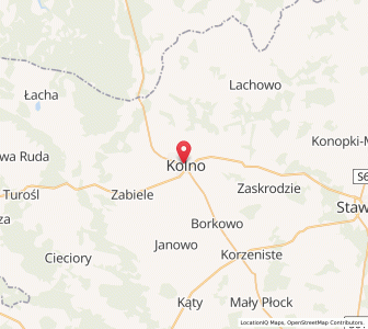 Mapa: Kolno, województwo podlaskie