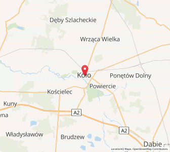 Mapa: Koło, Województwo wielkopolskie