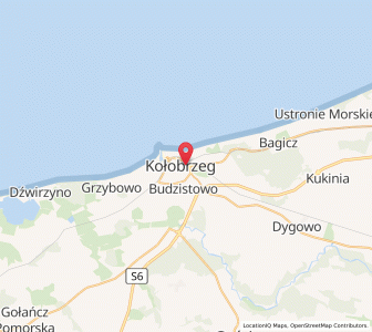 Mapa: Kołobrzeg, Województwo zachodniopomorskie