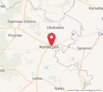 Mapa: Koniecpol, województwo śląskie