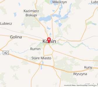 Mapa: Konin, Województwo wielkopolskie