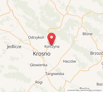 Mapa: Korczyna, województwo podkarpackie