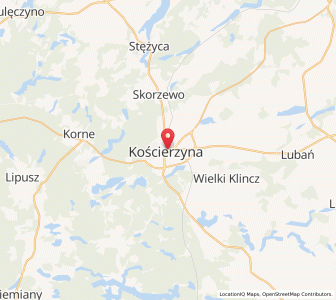 Mapa: Kościerzyna, Województwo pomorskie