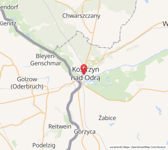 Mapa: Kostrzyn nad Odrą, województwo lubuskie