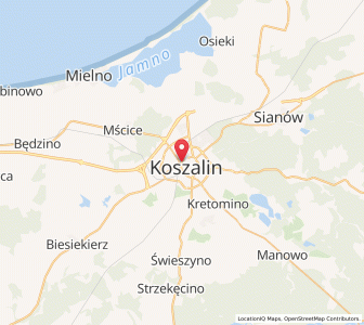 Mapa: Koszalin, Województwo zachodniopomorskie