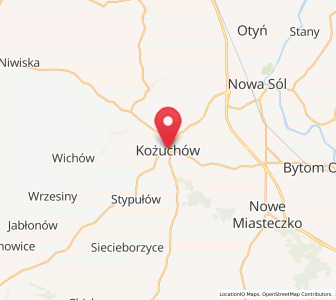 Mapa: Kożuchów, województwo lubuskie