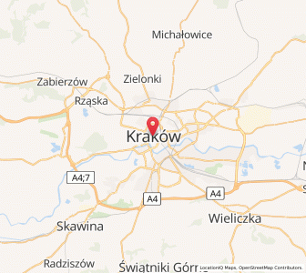 Mapa: Kraków, Województwo małopolskie