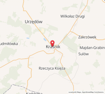 Mapa: Kraśnik, Województwo lubelskie