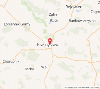 Mapa: Krasnystaw, Województwo lubelskie
