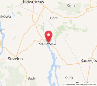 Mapa: Kruszwica, województwo kujawsko-pomorskie