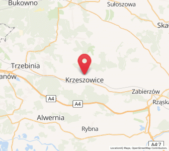 Mapa: Krzeszowice, województwo małopolskie