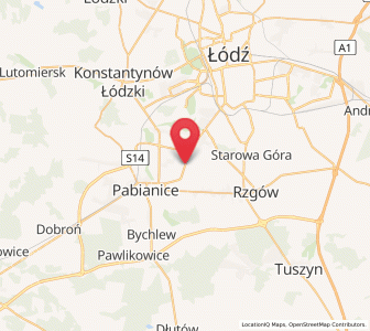 Mapa: Ksawerów, województwo łódzkie