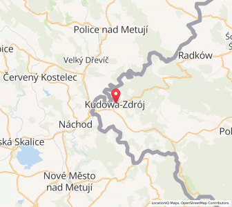 Mapa: Kudowa-Zdrój, województwo dolnośląskie