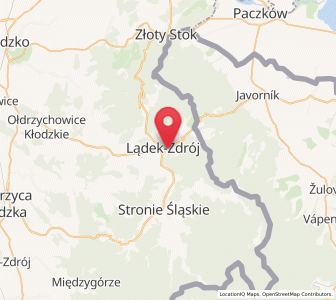 Mapa: Lądek-Zdrój, województwo dolnośląskie