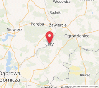 Mapa: Łazy, województwo śląskie