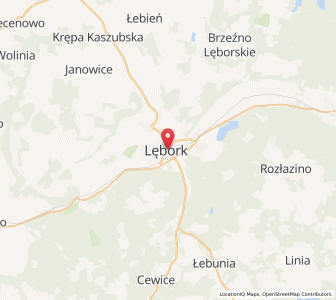 Mapa: Lębork, Województwo pomorskie
