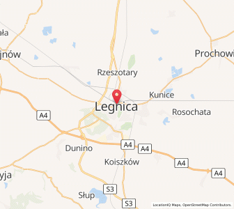 Mapa: Legnica, Województwo dolnośląskie