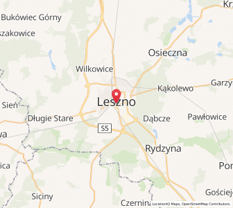 Mapa: Leszno, Województwo wielkopolskie