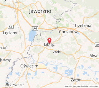 Mapa: Libiąż, województwo małopolskie