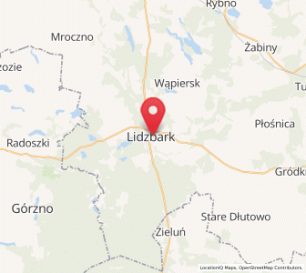 Mapa: Lidzbark, województwo warmińsko-mazurskie