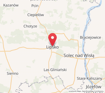 Mapa: Lipsko, województwo mazowieckie