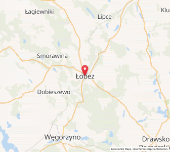 Mapa: Łobez, województwo zachodniopomorskie