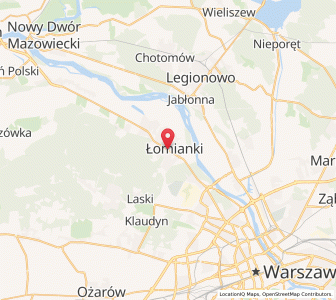 Mapa: Łomianki, województwo mazowieckie
