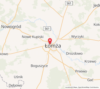 Mapa: Łomża, Województwo podlaskie