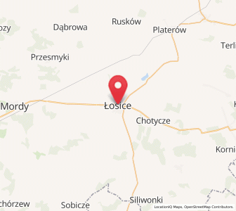 Mapa: Łosice, województwo mazowieckie