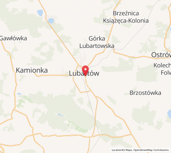 Mapa: Lubartów, Województwo lubelskie