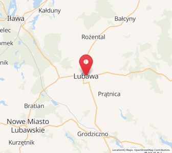Mapa: Lubawa, województwo warmińsko-mazurskie