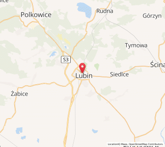 Mapa: Lubin, Województwo dolnośląskie