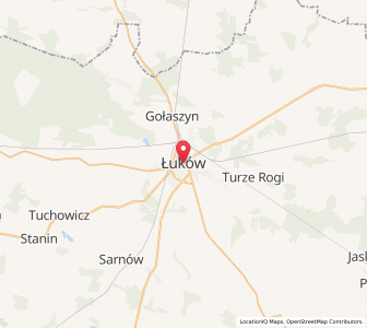 Mapa: Łuków, Województwo lubelskie