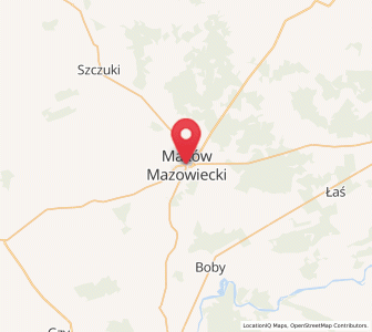 Mapa: Maków Mazowiecki, województwo mazowieckie