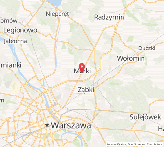 Mapa: Marki, Województwo mazowieckie