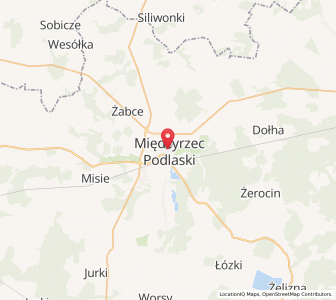 Mapa: Międzyrzec Podlaski, województwo lubelskie