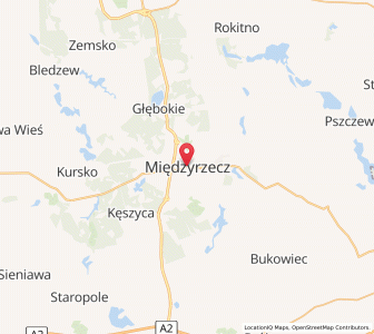 Mapa: Międzyrzecz, województwo lubuskie