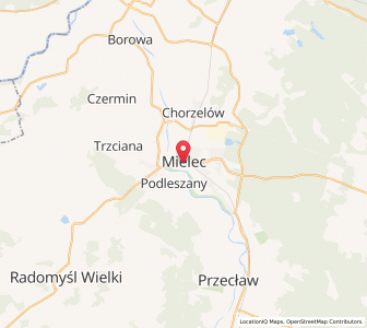 Mapa: Mielec, Województwo podkarpackie