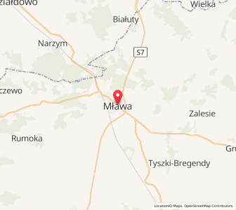 Mapa: Mława, Województwo mazowieckie