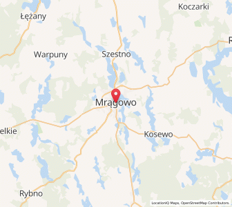 Mapa: Mrągowo, Województwo warmińsko-mazurskie